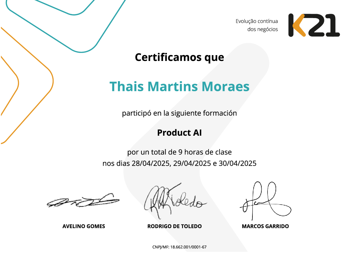 Certificado K21